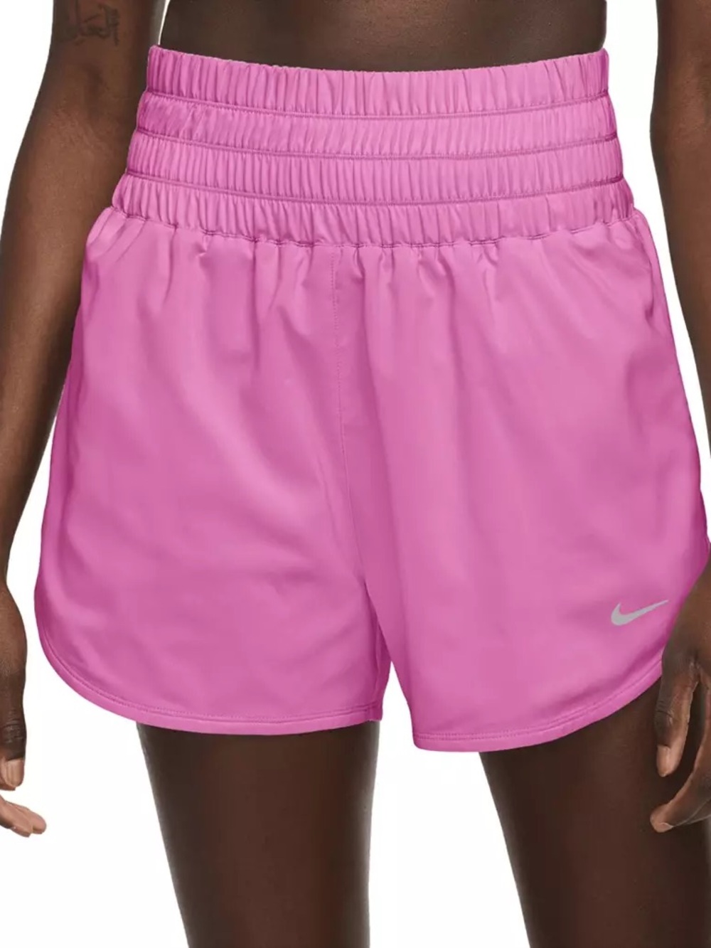 Nike Women's Bright Pink High-Waist Athletic Shorts